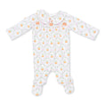Load image into Gallery viewer, Pretty Pumpkin Trellis - Smocked Peter Pan Snap Footie