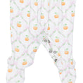Load image into Gallery viewer, Pretty Pumpkin Trellis - Smocked Peter Pan Snap Footie
