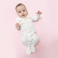 Load image into Gallery viewer, Pretty Pumpkin Trellis - Smocked Peter Pan Snap Footie