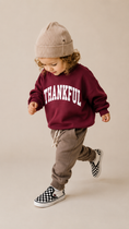 Load image into Gallery viewer, Thankful Varsity Kids Sweatshirt