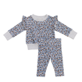 Load image into Gallery viewer, Blue Meadow Ruffle French Terry Set