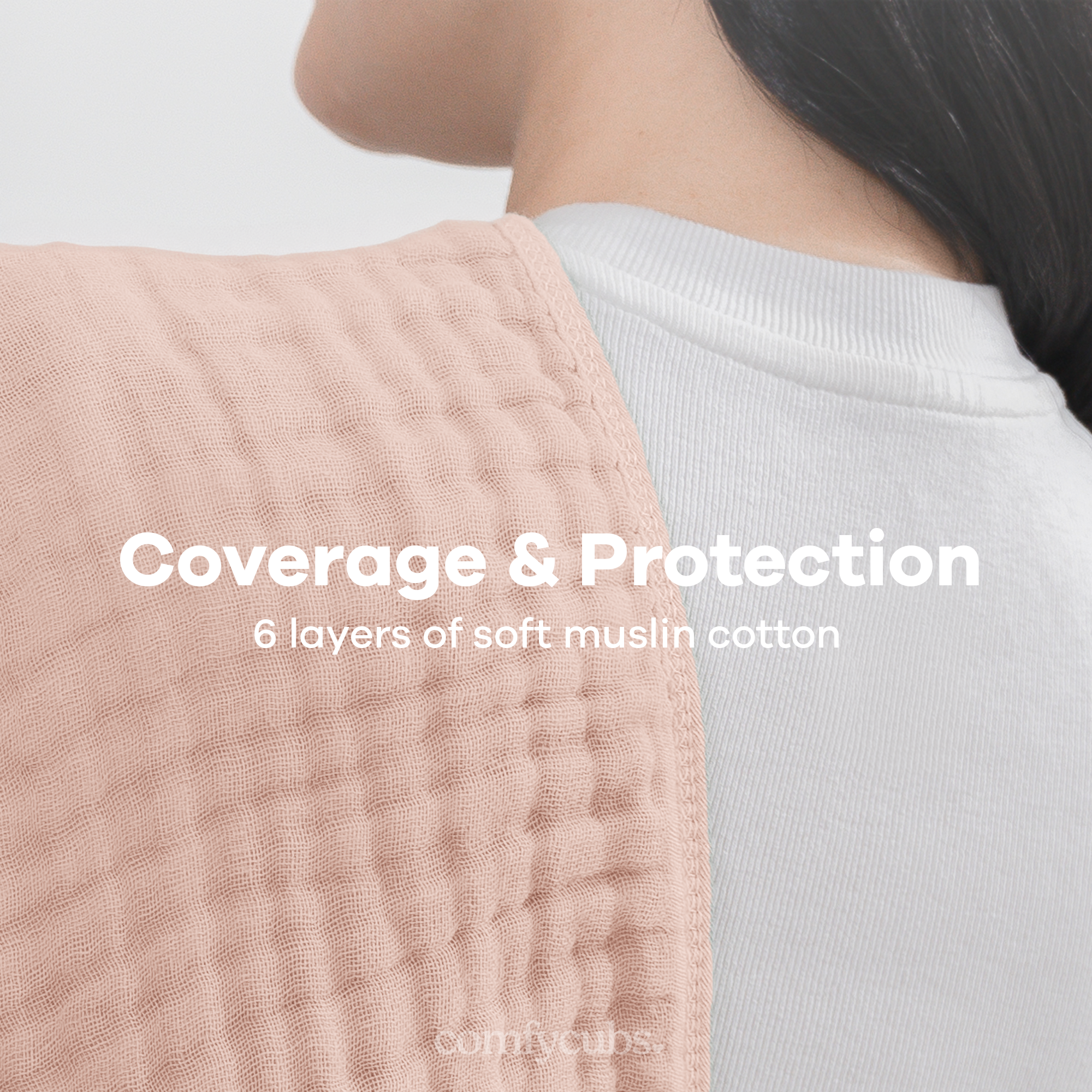 Muslin Burp Cloths in Blush