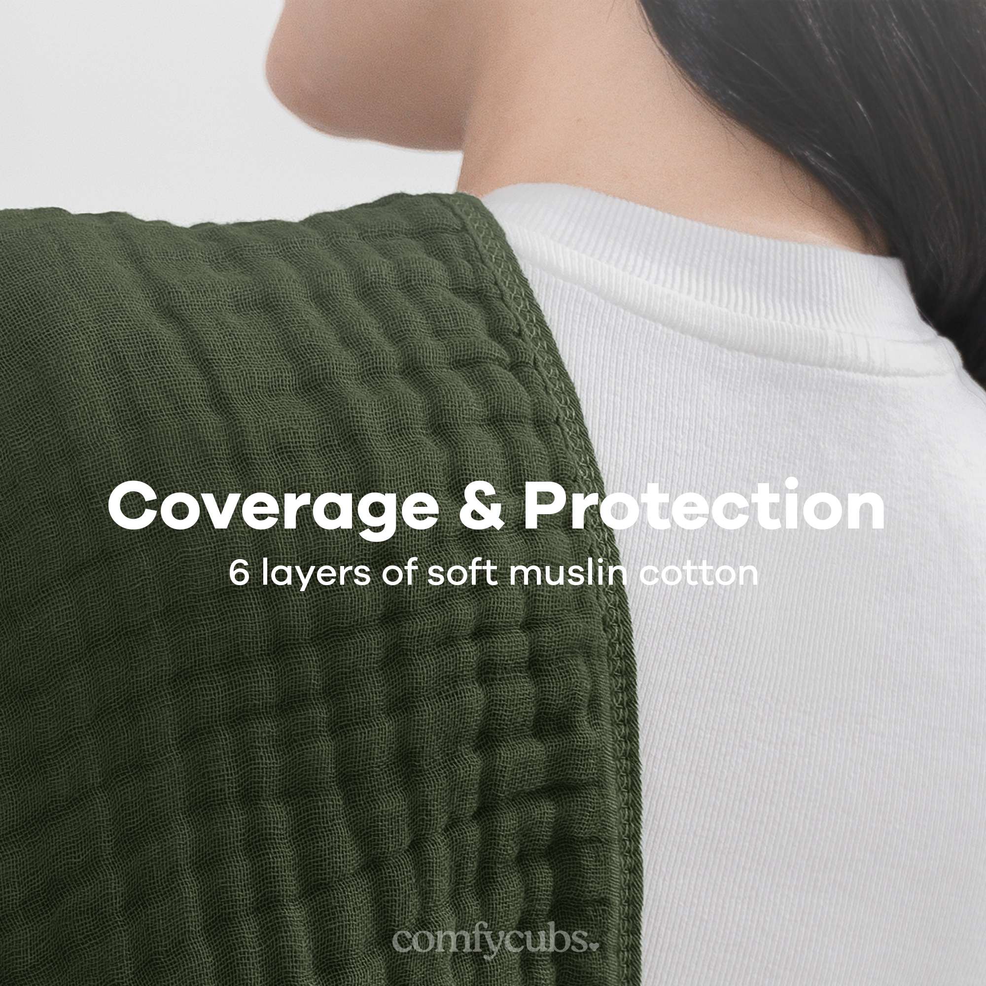 Muslin Burp Cloths in Kelp