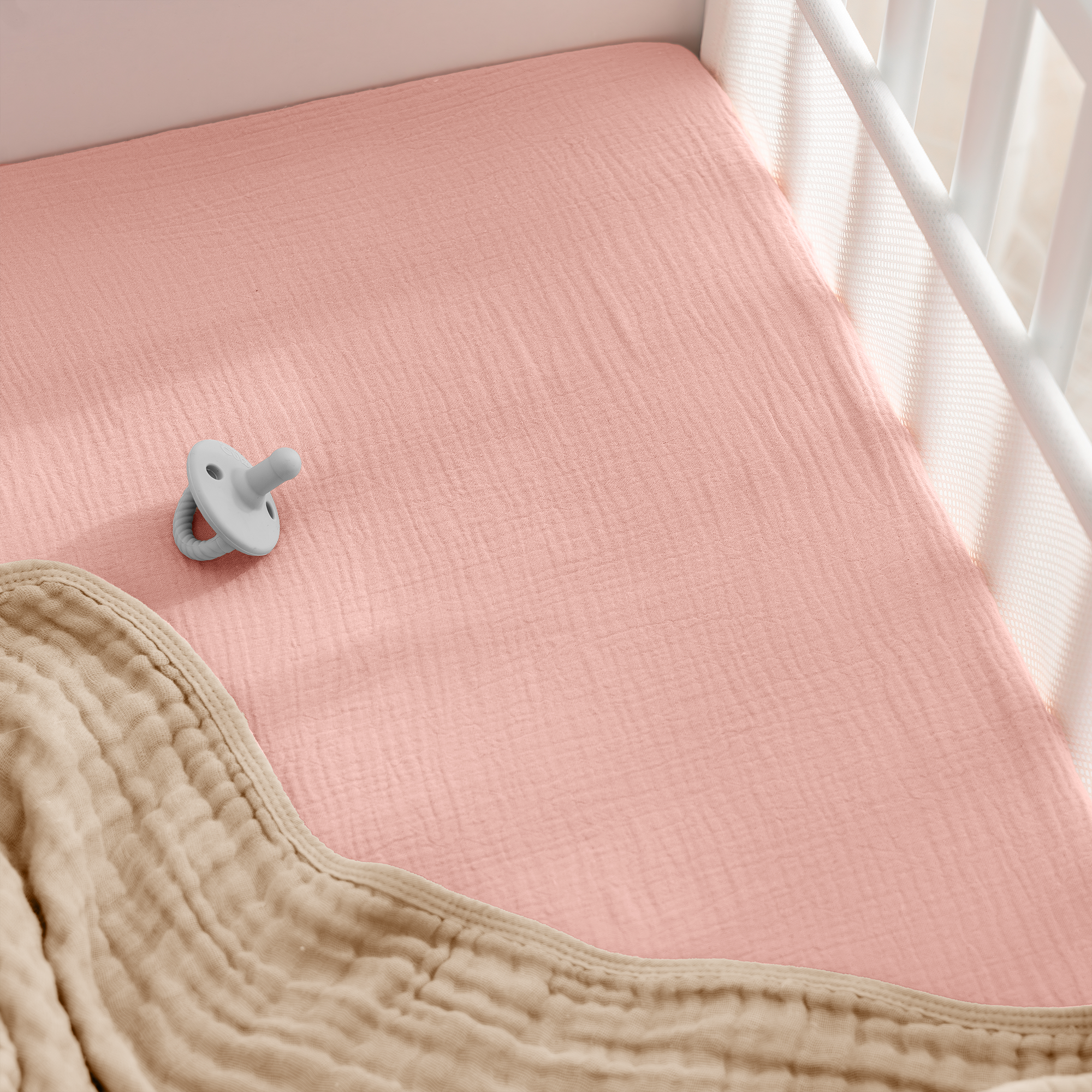 Muslin Fitted Bassinet Crib Sheet