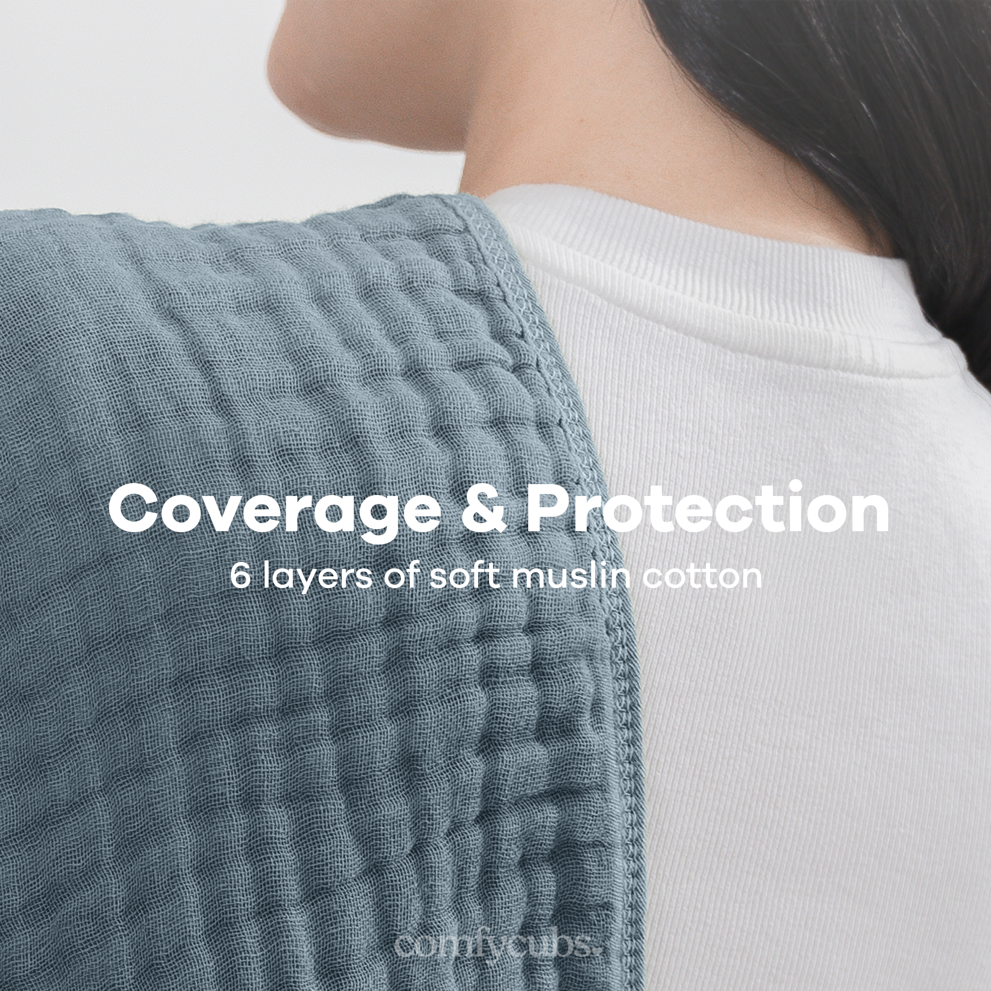 Muslin Burp Cloths in Pacific Blue