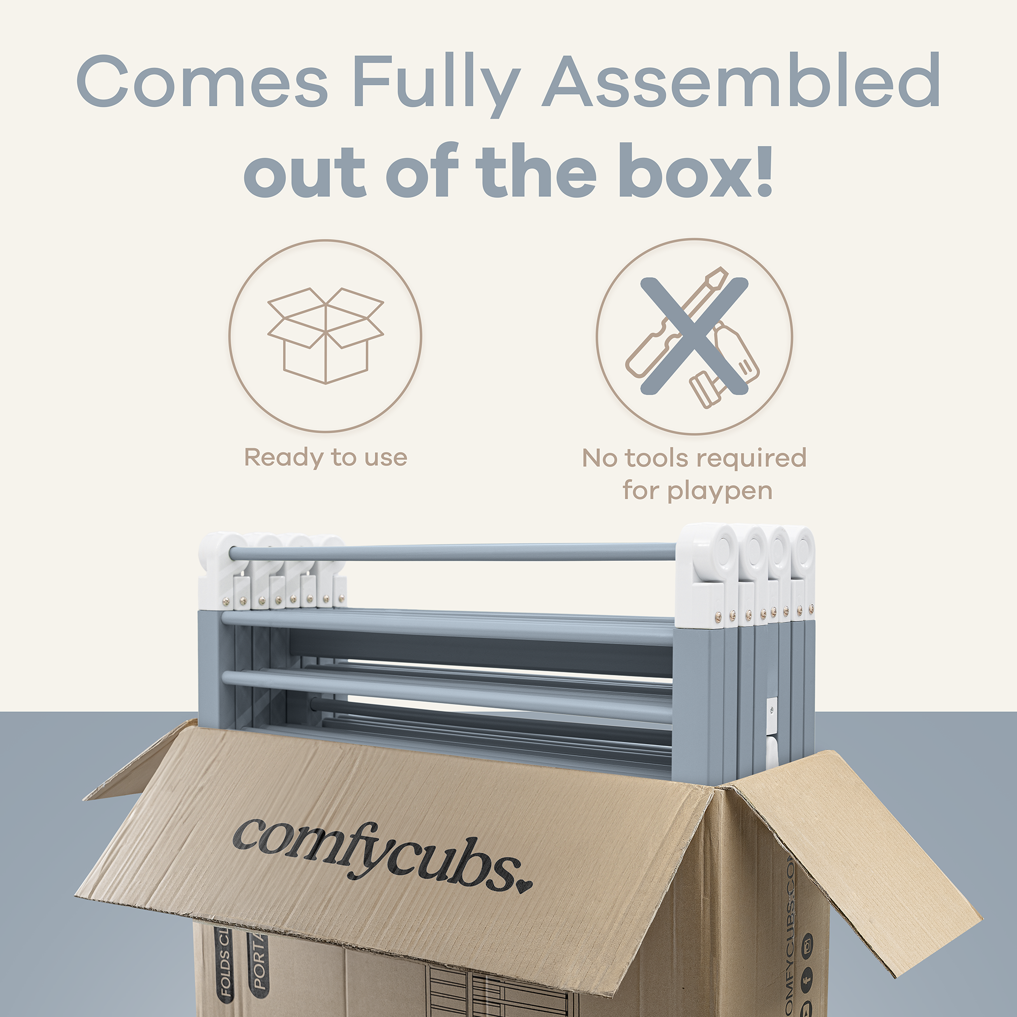 Playpen for Toddler and Babies in Pacific Blue