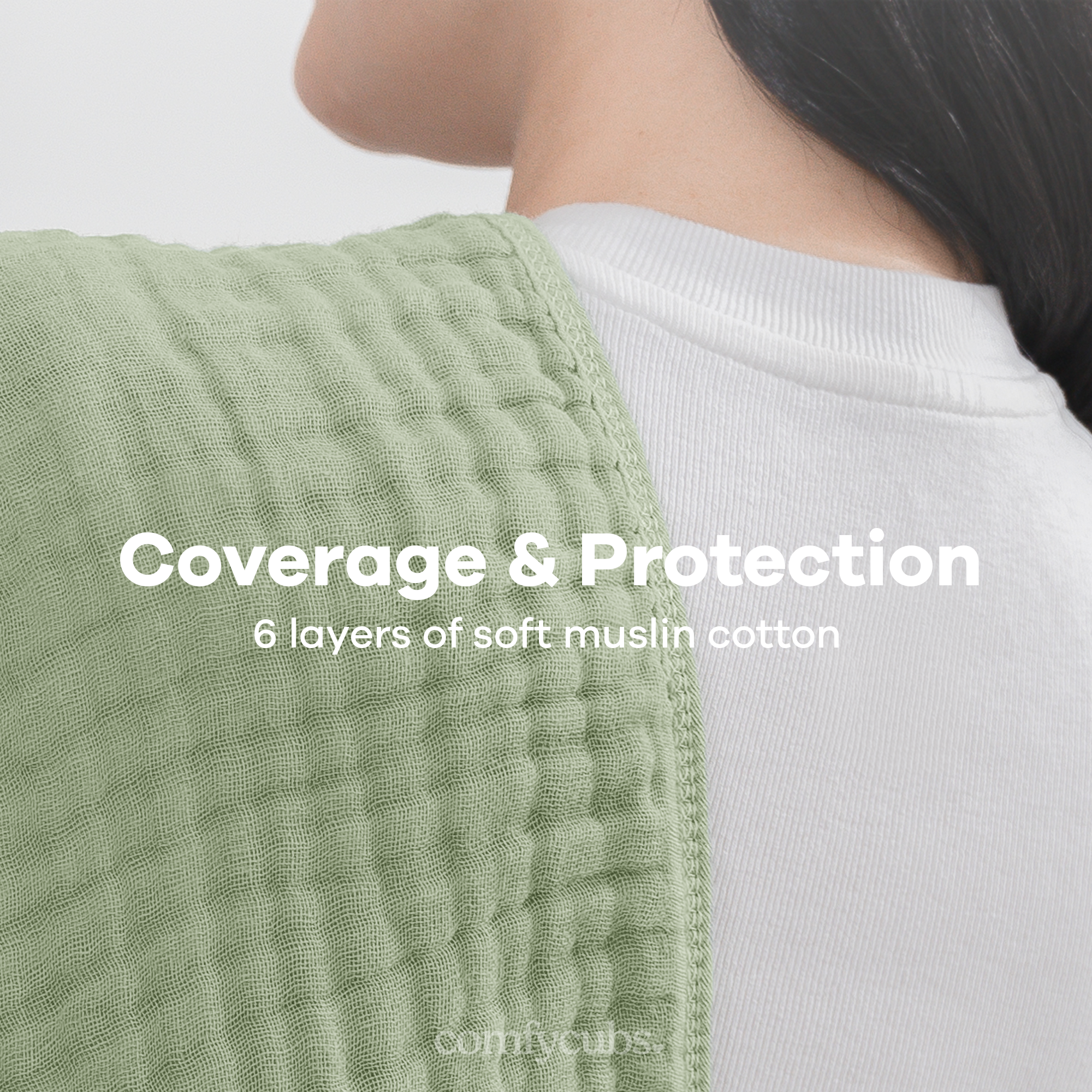 Muslin Burp Cloths in Sage