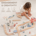 Load image into Gallery viewer, 100-Piece Wooden Train Set for Toddlers Ages 1+