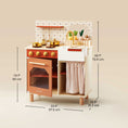 Load image into Gallery viewer, Tiny Land® Wooden Play Kitchen for Toddlers - Honey Kitchenette Pretend Cooking Set