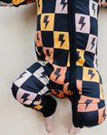 Load image into Gallery viewer, Bamboo Zip Romper | Colorful Checks & Bolts