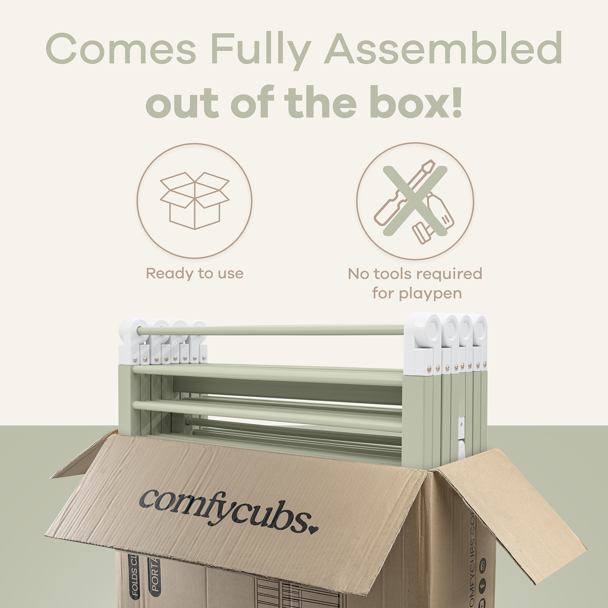 Playpen for Toddler and Babies in Sage