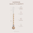 Load image into Gallery viewer, Pacifier Clips in Beige, Light Beige, & White, 2 Pack