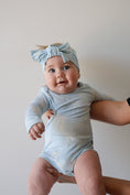 Load image into Gallery viewer, Long Sleeve Bamboo Snapsuit | Blue Bows