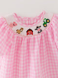 Load image into Gallery viewer, Farm Pink Smocking Embroidered Girls Dress
