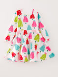 Load image into Gallery viewer, Christmas Tree Print Long Sleeve Dress