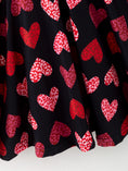 Load image into Gallery viewer, Girls Valentine's Day Black Dress With Leopard Heart Print
