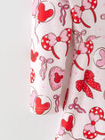 Load image into Gallery viewer, Toddler Girls Valentine Party Dress – Red Bow Heart Print Outfit