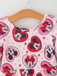Load image into Gallery viewer, Valentine's Day Girls Long Sleeve Dress – Pink Character Heart Outfit