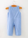 Load image into Gallery viewer, Baby Boy Baseball Smocked Romper – Blue Plaid Summer Outfit
