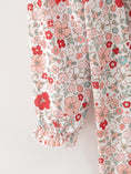 Load image into Gallery viewer, Christmas Red Floral Girls Dress Candy Cane Bow Embroidery Dress