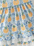 Load image into Gallery viewer, Fall Girls Pumpkin Patch Dress Lace Trim with Pockets