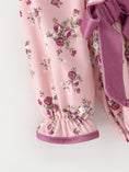 Load image into Gallery viewer, Fall Purple Floral Baby Girl Romper Bow Ruffle Long Sleeve