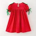 Load image into Gallery viewer, Girls Christmas Embroidery Petal Collar Dress