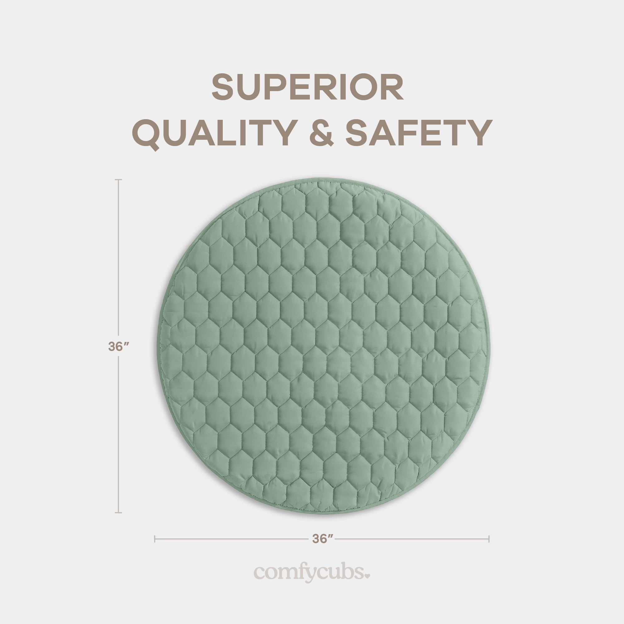 Play Mat with Non-Slip Bottom in Fern