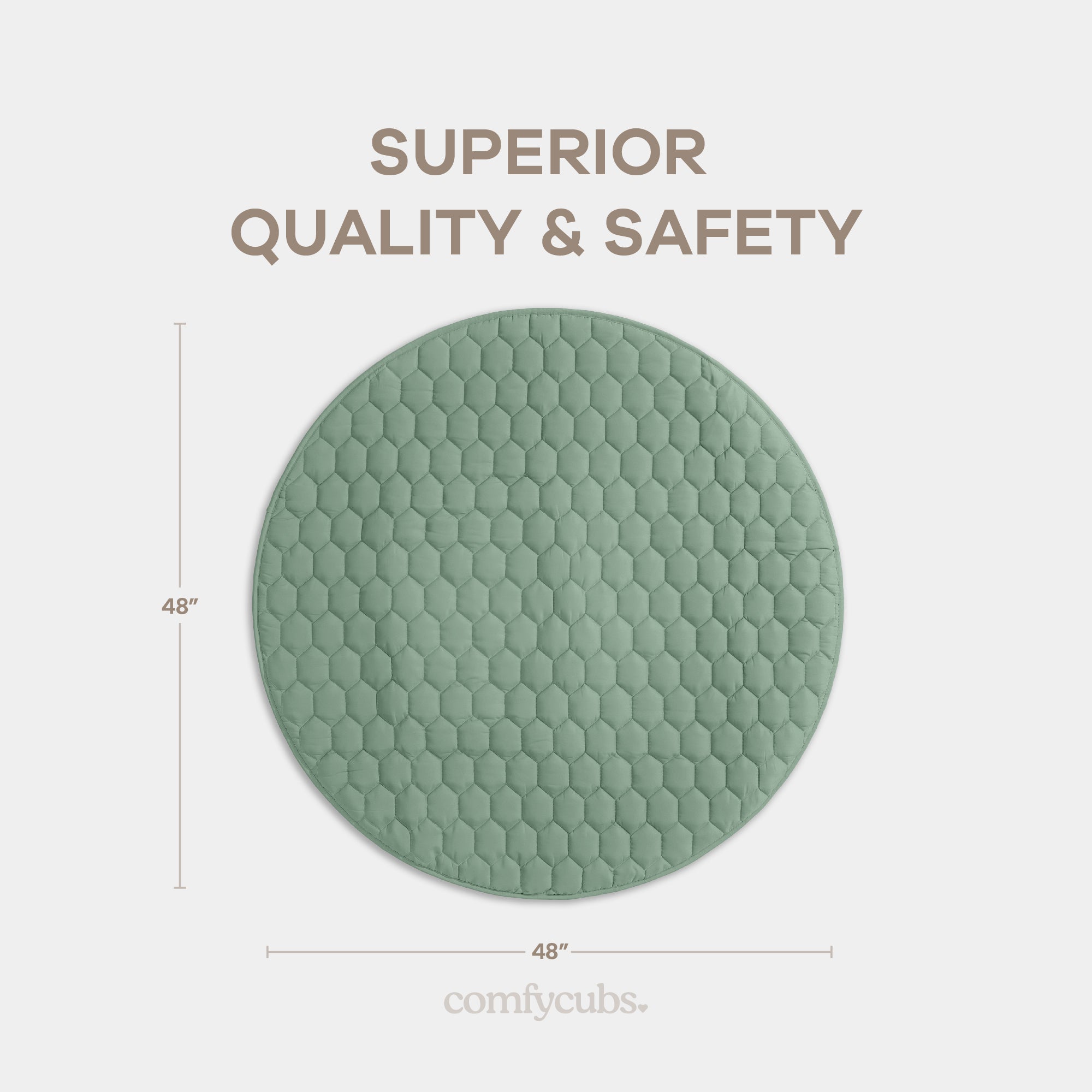 Play Mat with Non-Slip Bottom in Fern