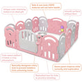 Load image into Gallery viewer, 14-Panel Baby Playpen with Music Box & Basketball Hoop-Pink