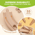 Load image into Gallery viewer, Tiny Land® Wooden Track Trains 55 Pcs