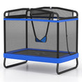 Load image into Gallery viewer, 6 FT Kids Trampoline with Swing and Horizontal Bar Small Rectangle Trampoline