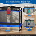 Load image into Gallery viewer, 6 FT Kids Trampoline with Swing and Horizontal Bar Small Rectangle Trampoline