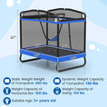Load image into Gallery viewer, 6 FT Kids Trampoline with Swing and Horizontal Bar Small Rectangle Trampoline