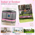 Load image into Gallery viewer, 6 FT Kids Trampoline with Swing and Horizontal Bar Small Rectangle Trampoline