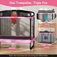 Load image into Gallery viewer, 6 FT Kids Trampoline with Swing and Horizontal Bar Small Rectangle Trampoline