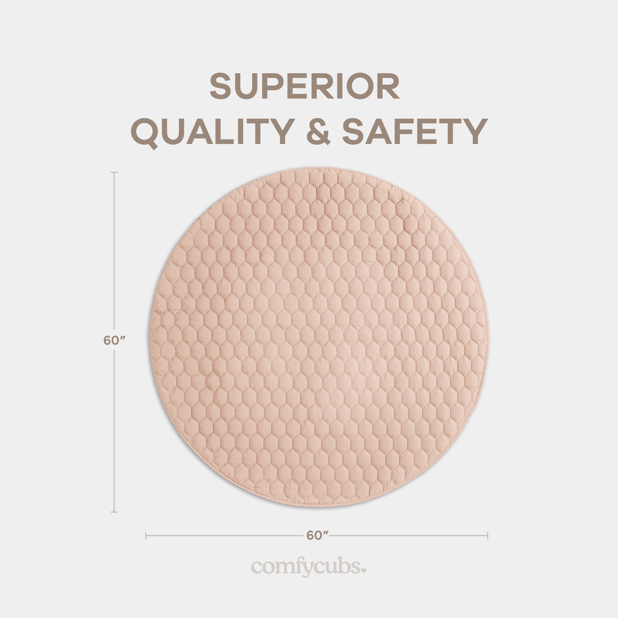 Play Mat with Non-Slip Bottom in Blush