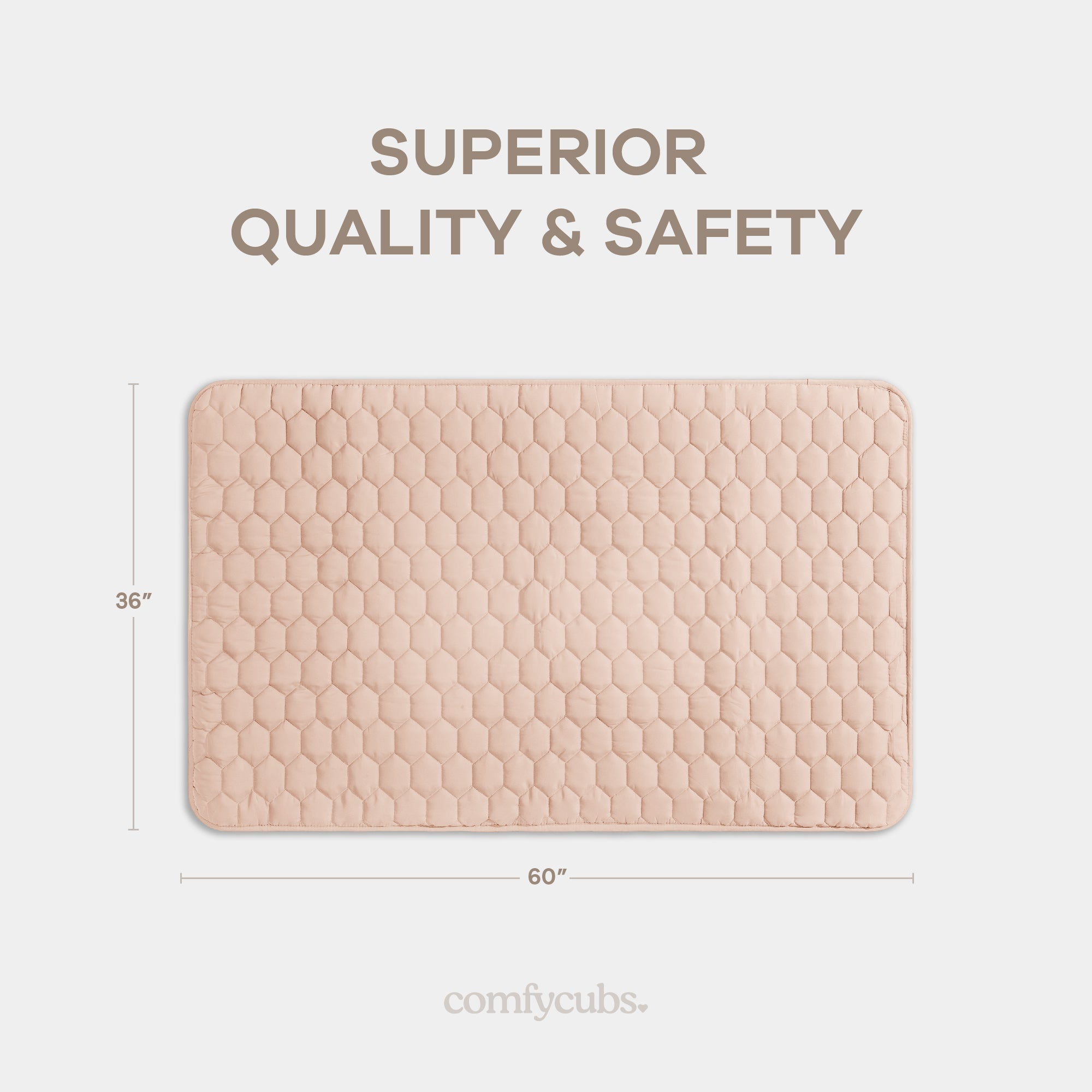 Play Mat with Non-Slip Bottom in Blush