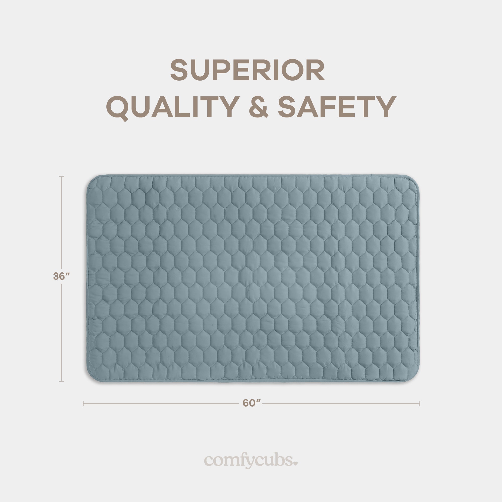 Play Mat with Non-Slip Bottom in Pacific Blue