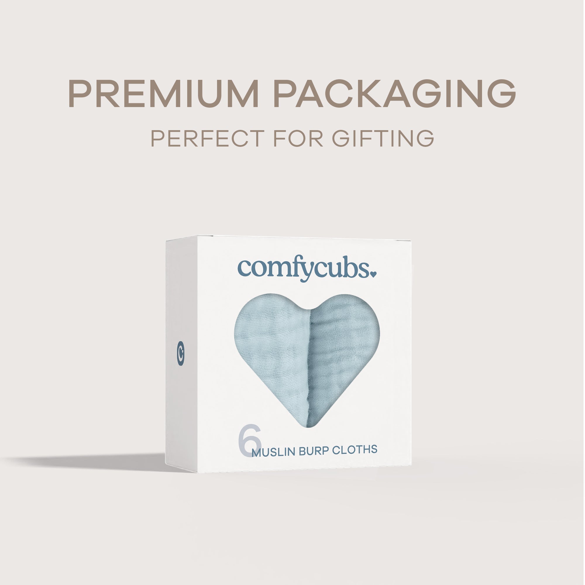 Muslin Burp Cloths in Sky Blue