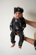 Load image into Gallery viewer, Bamboo Zip Pajamas | Midnight Skelly