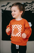 Load image into Gallery viewer, Checkered Ghost Crewneck Sweatshirt - Orange