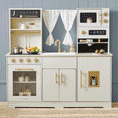 Load image into Gallery viewer, Tiny Land® Play Kitchen with Running Water - Iconic Aqua Kitchen in Cream