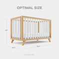Load image into Gallery viewer, Baby Crib for 0 to 3 Years - White Bars and Natural Wood Frame and Legs
