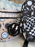 Load image into Gallery viewer, Black Smiley Keychain