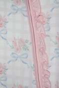 Load image into Gallery viewer, Max and Pippa - Gingham Floral Bow Bamboo Convertible Zippie