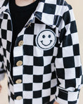Load image into Gallery viewer, Cotton Shacket | Smiley Checkered Black