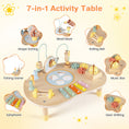 Load image into Gallery viewer, 7-in-1 Toddler Activity Table Montessori Sensory Toy for 12 Month+ Wooden Musical Play Table