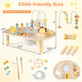 Load image into Gallery viewer, 7-in-1 Toddler Activity Table Montessori Sensory Toy for 12 Month+ Wooden Musical Play Table