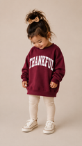 Load image into Gallery viewer, Thankful Varsity Kids Sweatshirt
